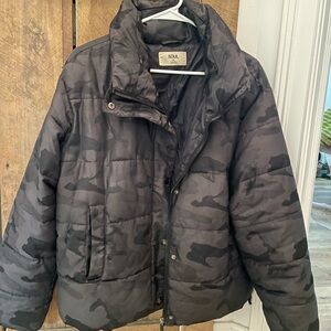 SoulCycle Camouflage Puffer Jacket